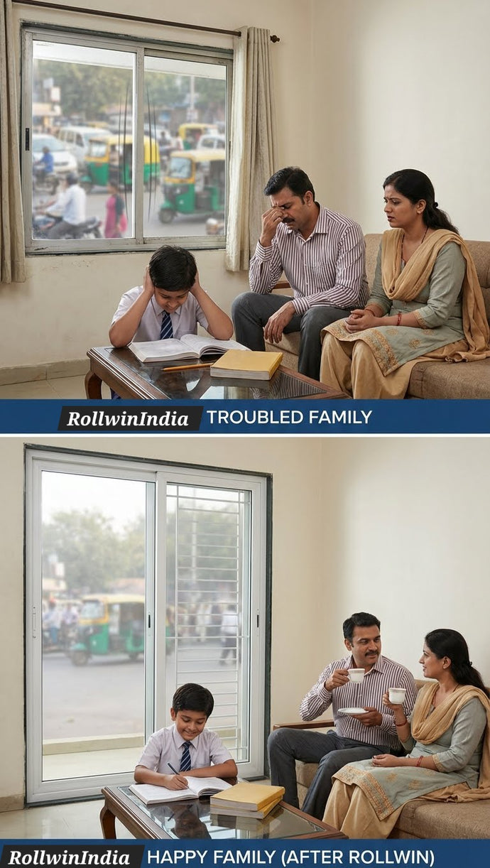 Before After RollwinIndia Doors Windows Installation Difference 